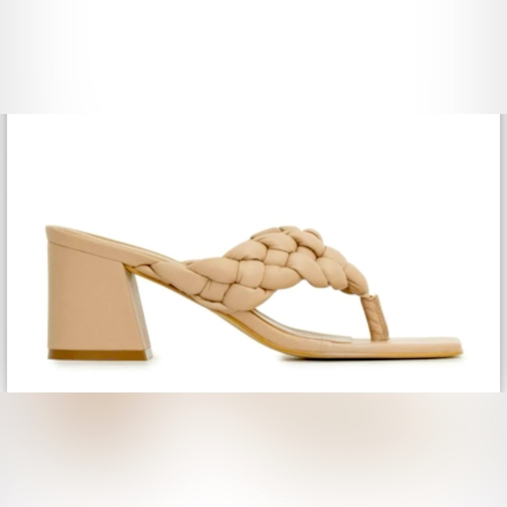Women’s MARC FISHER Norsa braided block heel sandals- Size 10 - Picture 3 of 11